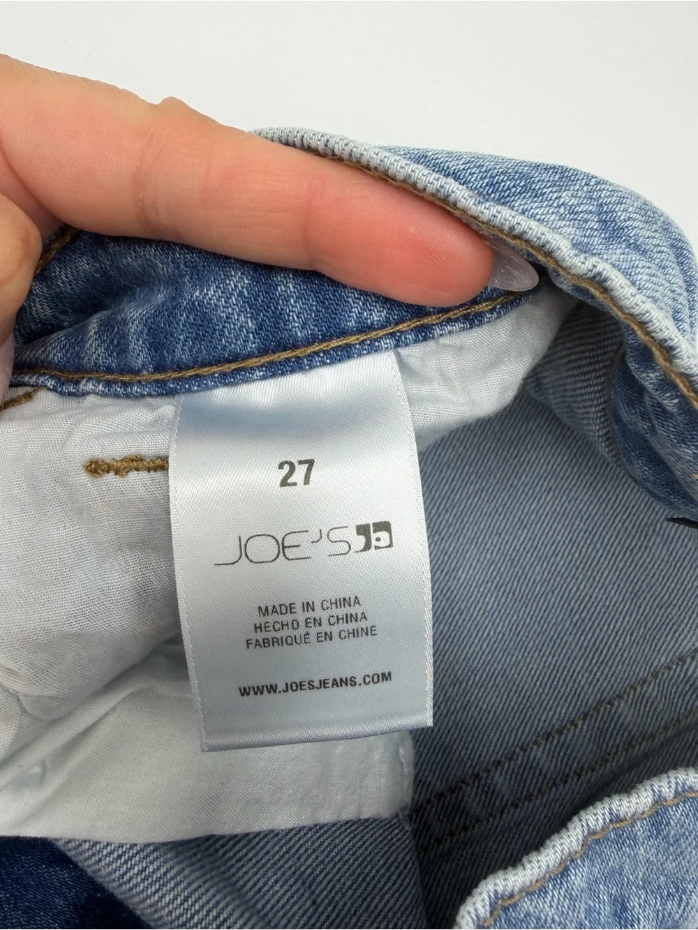 NWT Joe’s Jeans Easy Bermuda Shorts Ripley Blue Denim Mid Rise Jorts Size 27